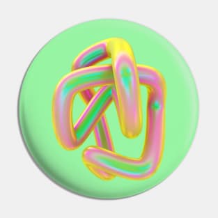 Pastel pink 3D holographic swerl Pin