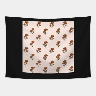 Avery Flower woodland earth tones mushrooms toadstools Tapestry