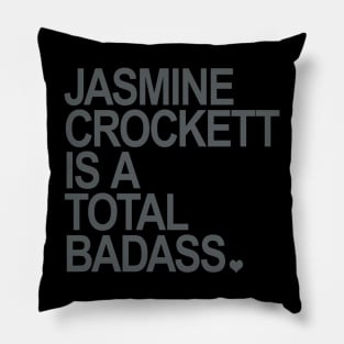 Jasmine Crockett is a total badass - subtle gray Pillow