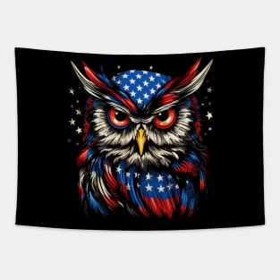 Patriotic Owl Tapestry