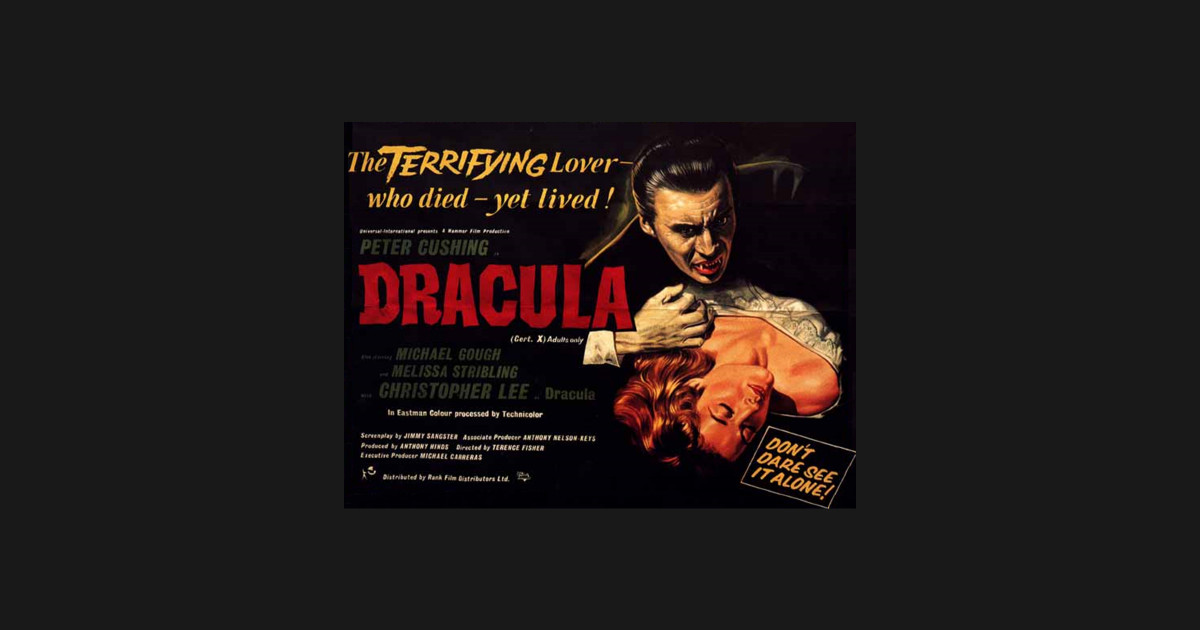 T-shirt Les Cicatrices De Dracula - Film Hammer Horreur, Tailles S à 5XL, 100% Coton