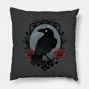 Crow raven dark Pillow