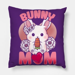 kawaii bunny mom bunny lover Pillow