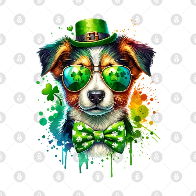 St Patricks Day Dog Ireland Colors by Sassee Designs