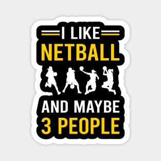 3 People Netball Magnet