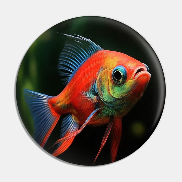 Stunning Hyperrealistic Oil Painting of Cardinal Tetras in Enchanting Aquarium Pin by ABART BY ALEXST 