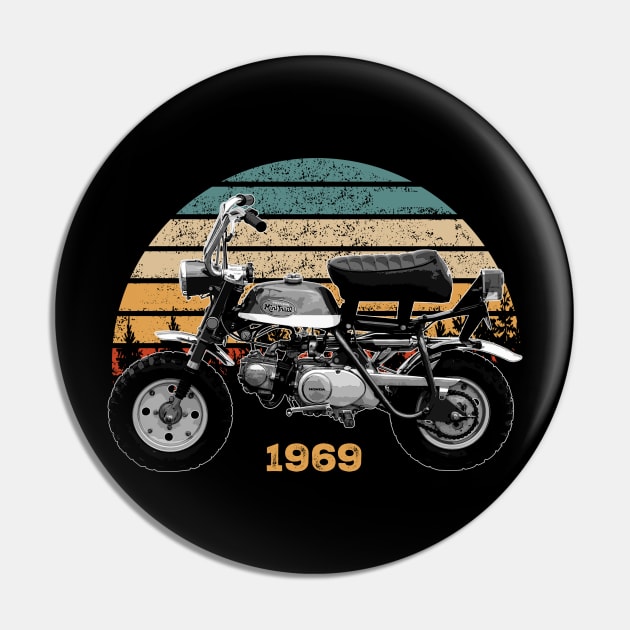 1969 Honda Z50A Monkey Bike Vintage Motorcycle Design Pin by Madisen Harvey