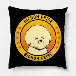 Bichon Frise Dog Portrait Pillow