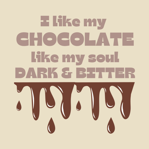 Lispe Chocolate Like My Soul Dark & Bitter by Lispe