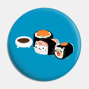 Cute Cat Sushi Rolls Pin