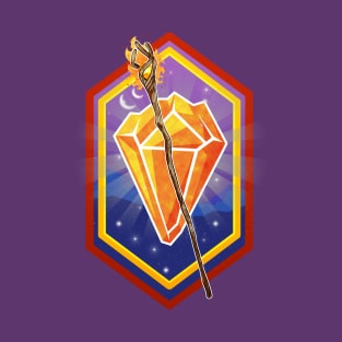 Onward Wizard Staff and Phoenix Gem T-Shirt