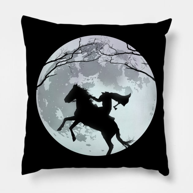 The Headless Horseman Pillow by Moon Lit Fox