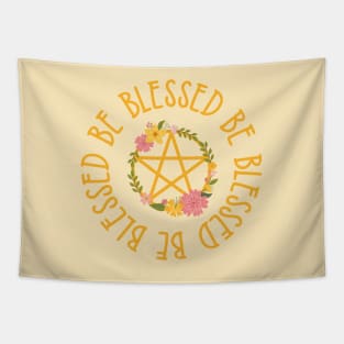 Midsummer Floral Pentacle Design Cheeky Witch® Tapestry