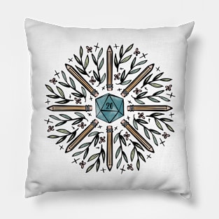 D20 Character Sheet Pattern Pillow