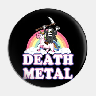 Death Metal Rock Music Rainbow Pin