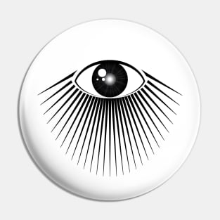 All seeing eye with rays of light Pin