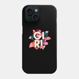 girl flower leaves Phone Case