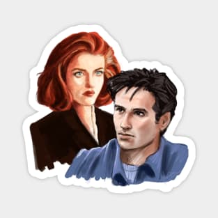 Mulder and Scully - portrait Magnet