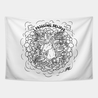 I Frigging Believe Illustration Tapestry