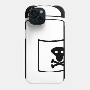 Skull and Bones spray can - white Phone Case