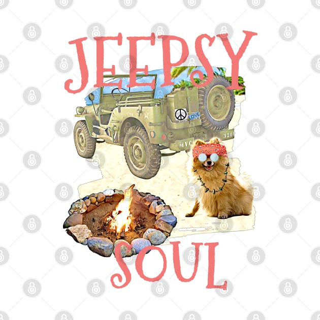 Jeepy Soul Pomeranian by Witty Things Designs