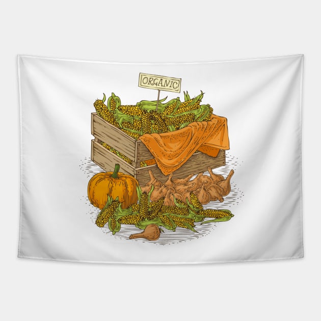 Organic Vegetables Tapestry by deepfuze