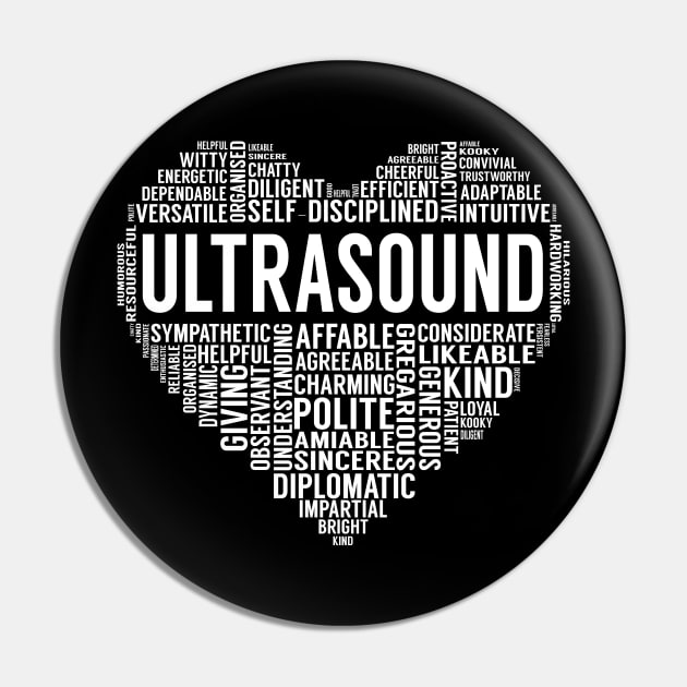 Ultrasound Heart Pin by LotusTee