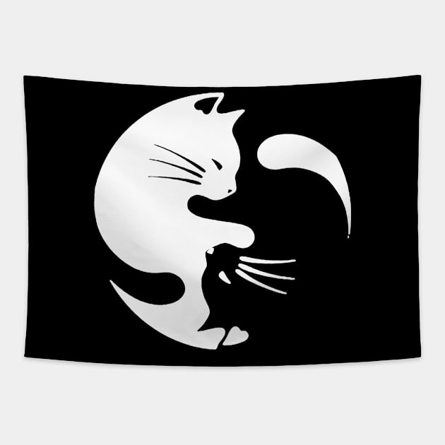 Cat yin yang perfect cat lover gift Tapestry by BadDesignCo