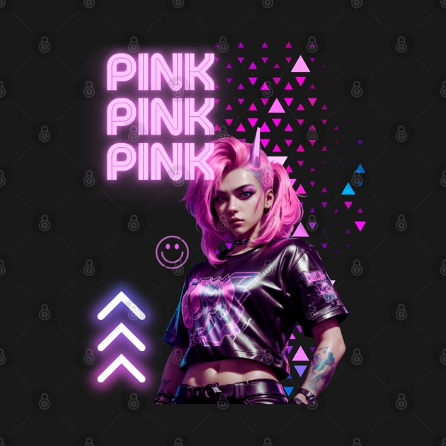 Style Revolution: Cyberpunk 3D Video Game Chic – Pink Tee Edition! by Cery & Joe New Style