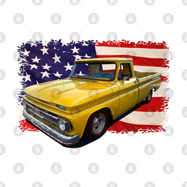 1965 Yellow Chevy C10 Pickup Truck by hotroddude