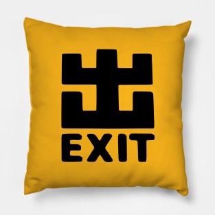 Exit Sign Rave Pillow