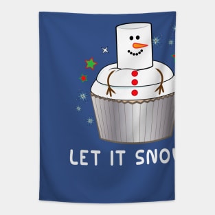 Funny Melting Snowman Cupcake: Let it Snow! Tapestry