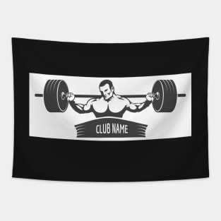 Powerlifting Athletic Logo Tapestry