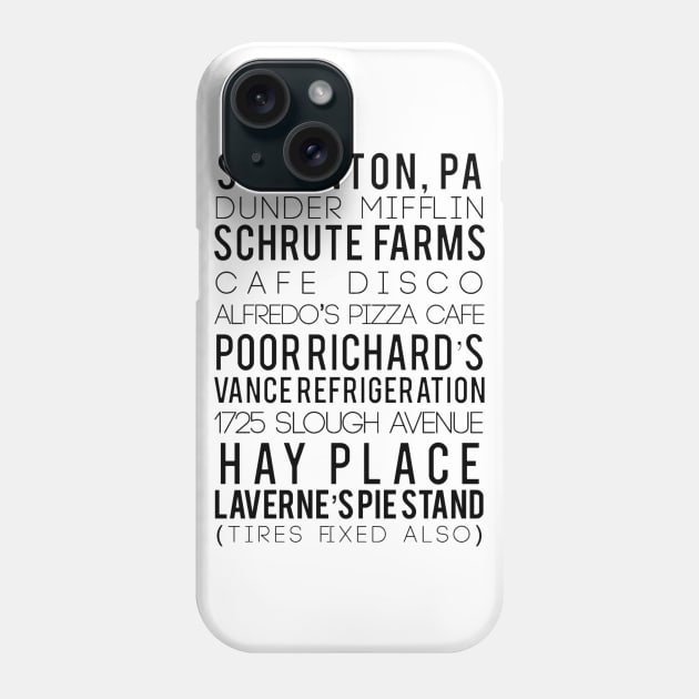 "The Places of The Office." Phone Case by sunkissed