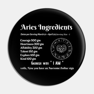 Aries Ingredients Pin