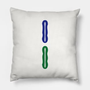 Two Bamboo Stick String Er Tiao 索 Tile. It's Mahjong Time! Pillow