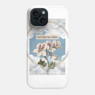 Art beautiful dream love romantic clouds sky aesthetic retro vintage flower floral print inspired artsy renaissance classic classy Phone Case