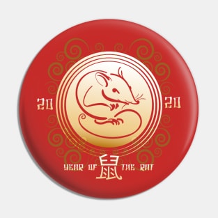 The Year of Rat Chinese New Year Design Template Pin