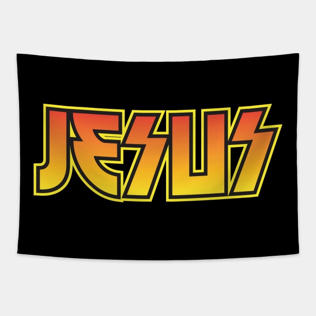 Jesus Kiss Rocks Tapestry by sandersart