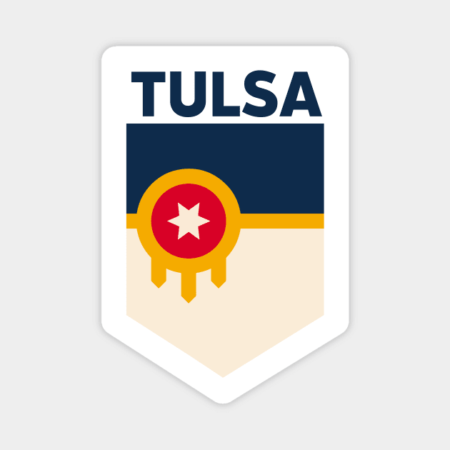 Tulsa, Oklahoma City Flag Emblem Magnet by SLAG_Creative