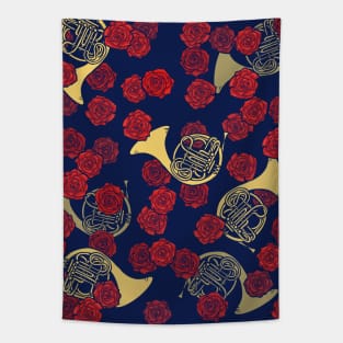 French Horn Roses Tapestry