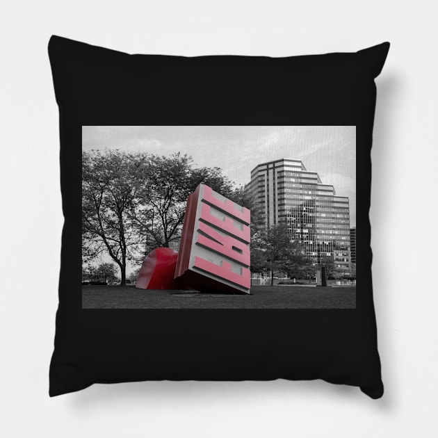 Free Stamp In Cleveland Pillow by dalekincaid