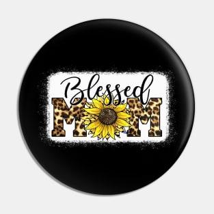 Blessed Mom Leopard Shirt Blessed Mom Sunflower Pin