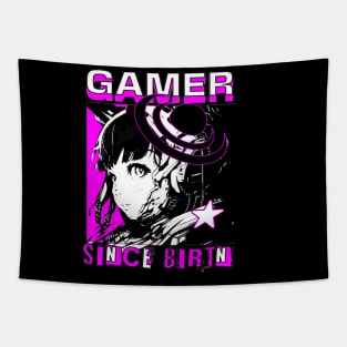 Gamer Since Birth, Funny Gift Gaming Quotes Tapestry