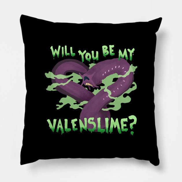 Hagfish Valentine Pillow by NoBonesNoProblem