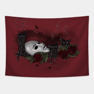 Mask and Roses Tapestry