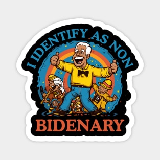 I Identify As Non Bidenary 4th Of July Magnet