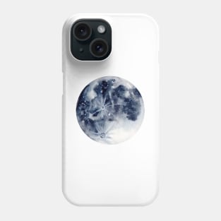 Full Moon in Watercolor Phone Case