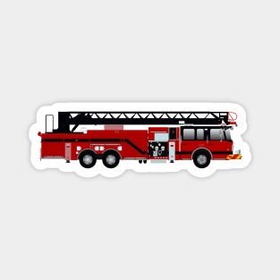 Red and Black Fire Truck Ladder Magnet