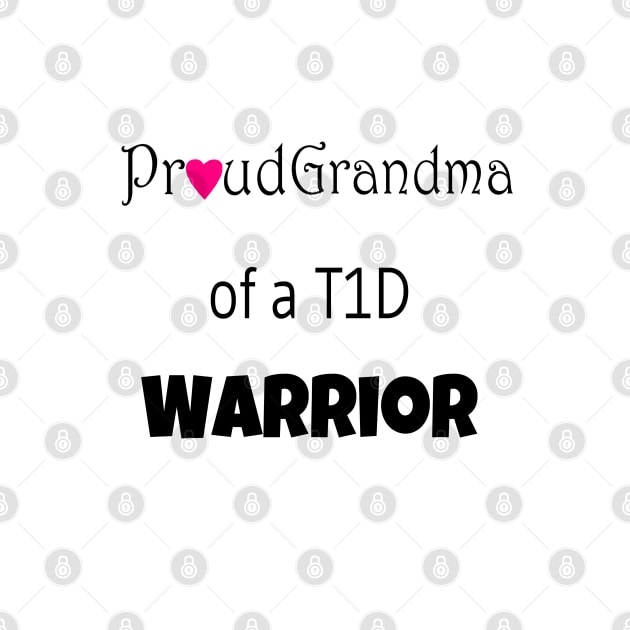 Proud Grandma - Black Text - Pink Heart by CatGirl101